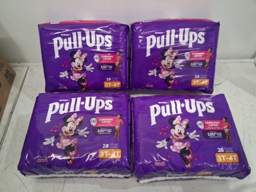 112PK GIRLS HUGGIES PULL-UPS LEARNING DESIGNS TRAINING PANTS - SIZE 3T TO 4T (32-40 LBS) - MINNIE MOUSE - (MODEL: 51595) image 3