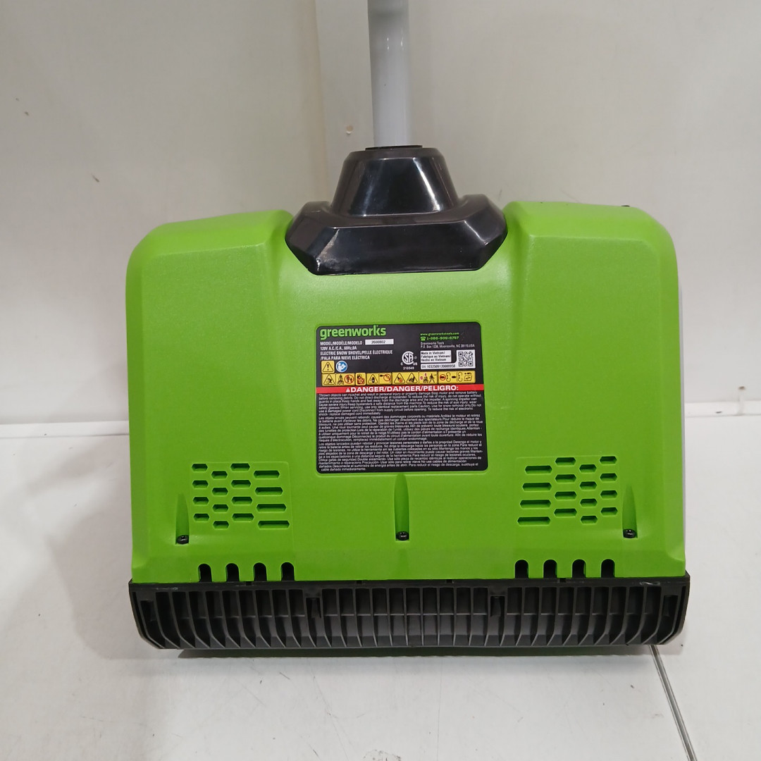 greenworks pro corded electric snow shovel - 8amp - 12" - GREEN (MODEL: gbss08000/2600802) image 5