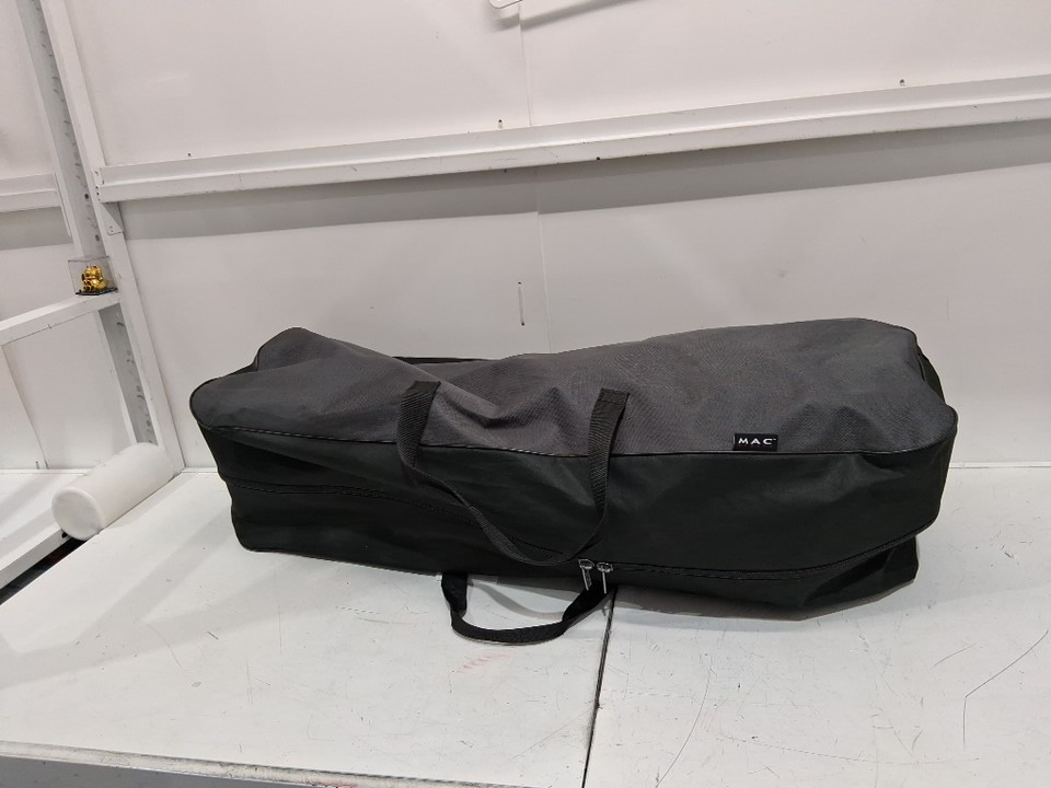 mac sports padded folding club camping chair with carry bag - 500lb max - 28.3" x 35.4" x 40.5" - black/grey (model: 1872249) image 2