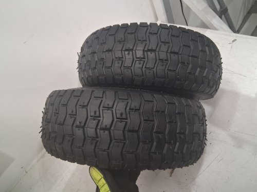 2pk soiiw 15 x 6.00-6 Front Tire Assembly for various Riding Mower Lawn Tractor - 3" Centered Hub - 3/4" Sintered Iron Bushings - 400LB MAX - black/grey image 5