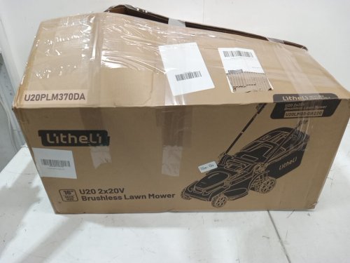 Litheli Cordless Lawn Mower with adjustable height 2x20v battery- 16"- white/Black - (Model: U20LM03-0A220/egt010182) image 2