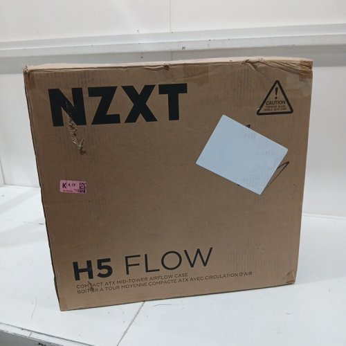 NZXT H5 FLOW Mid-Tower ATX PC Gaming Case with High-Airflow Mesh Front Panel, Tempered Glass Side Panel, Smart Cable Management System, USB-C and Supports Liquid Cooling Radiators - Black (mODEL:CC-H52FB-01) image 2