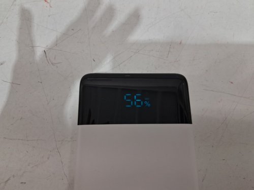 Fast Charging Portable Charging bank with 3 built in cables - Compatible with Apple and Android devices - White (Model: HX100N9) image 4