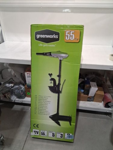 GREENWORKS TROLLING MOTOR FOR BOAT USE - 55lbs THRUST - 12V - GREEN (MODEL: 9000107) image 2