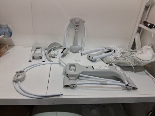 Ingenuity 2-in-1 convertme compact portable baby swing & seat with vibrations & nature sounds - battery powered - 20lbs max - raylan theme/grey (model: ‎12189) image 3
