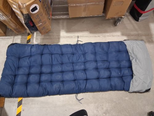 camping cot sleeping pad - 26" x 73" - blue image 5