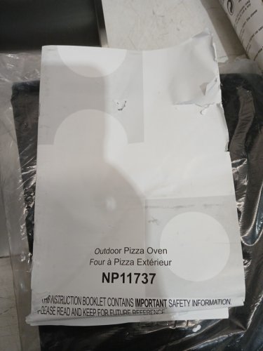 giantex outdoor wood fire pizza oven with side tables - 67" x 45.5" - black (model: np11737) image 2