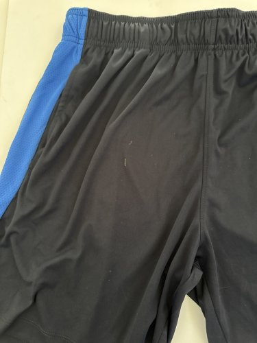 BOY'S ATHLETIC WORKS ACTIVE SHORTS - MEDIUM (7/8) - NAVY/BLUE image 2
