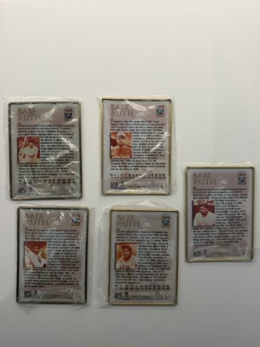 Metallic Impressions Babe Ruth Cooperstown Collection Collector Cards, Special 5-Card Deck image 8