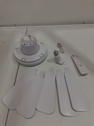 Socket Fan Light with Remote - 24" - 30W - 3000K/4000K/6500K - WHITE image 2