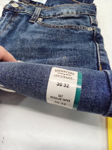 MENS LEVI STRAUSS SIGNATURE S47 REGULAR TAPER JEANS- 30w x 32l - DARK WASH image 2