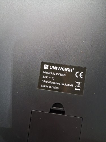 uniweigh water resistant food scale - 33lbs capacity - black (model: un-xy8080) image 3