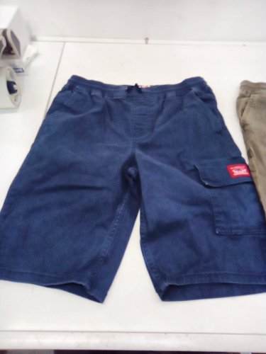 2 ASSORTED BOY'S SHORTS - SIZE 14/16 - GREEN/BLUE image 2