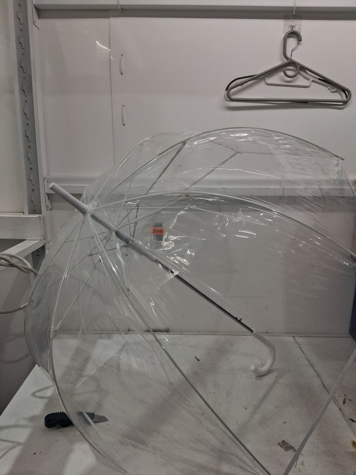the Weather station bubble dome clear umbrella - 52" arc - White (model: ws510-white) image 3