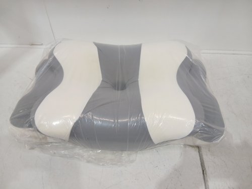 WENGTY cervical Memory Foam Pillow for Neck and Shoulder Comfort - QUEEN/ 24" x 17" x 5.8" - white/grey image 2