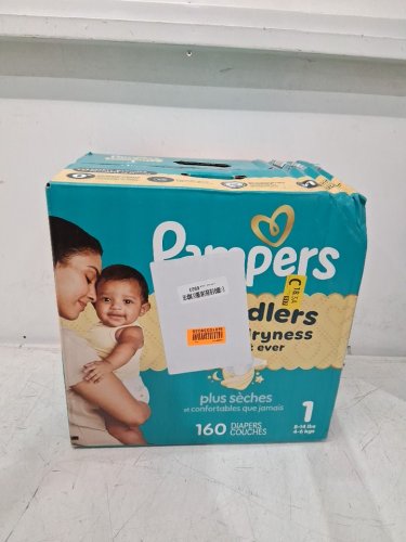 160pk pampers swaddlers best dryness disposable diapers - size 1 (8-14lb) image 2