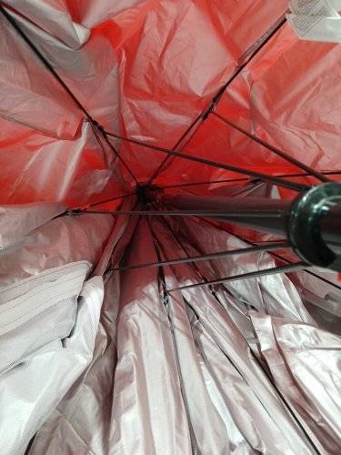 SPORT-BRELLA XL PREMIERE 9FT UPF 50+ UMBRELLA SHELTER FOR SUN AND RAIN PROTECTION - cherry RED - (MODEL: 250024) image 4