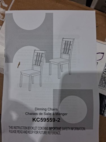 2pk COSTWAY Wooden Dining Chair with Fabric Cushion and Slatted Backrest - brown/beige (model: KC59559wn-2) image 5