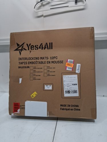 12PK YES4ALL Interlocking Exercise Foam Mats - 12" x 12" - DARK OAK WOOD - (MODEL: EWUN) image 2