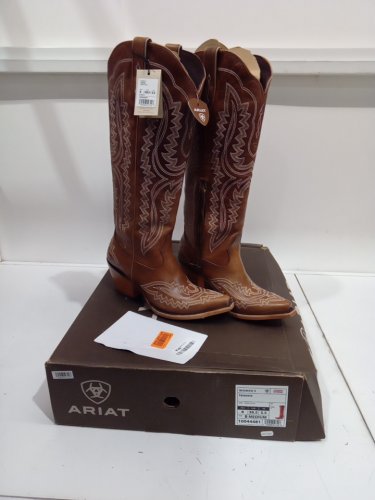 women's Ariat Casanova Western Boots - 8.5 - Naturally Distressed Brown (style: 10034002) image 2