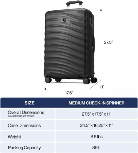 travelpro Maxlite Air V2 Hardside Expandable Spinner Luggage suitcase with TSA Lock - 25" - Slate Green (model: 401259506) image 2