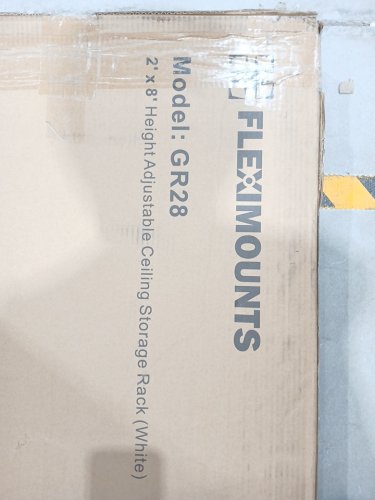 FLEXIMOUNTS Overhead Garage Storage Rack - 2FT X 8FT -  400lbs cap - white (model: gr28) image 6