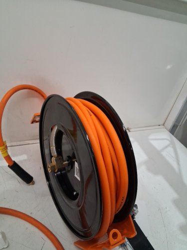 Hybrid Retractable Air Hose Reel - 3/8"  x 50 FT - 300 PSI max - BLACK/ORANGE (MODEL: NT-A15) image 8
