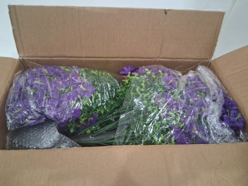 2pc topiary Spring Silk Purple Morning Glory uv resistant - purple image 3