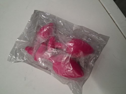 3PC WOMENS anal play silicone butt plug with hearts - sm/med/lg- pink image 3