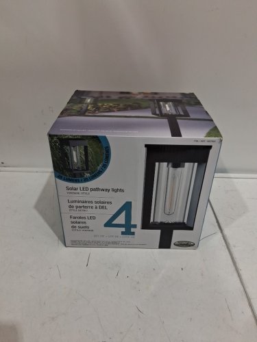 4PK naturally solar vintage style Led pathway light - 25lm - black (model: 1937955) image 2
