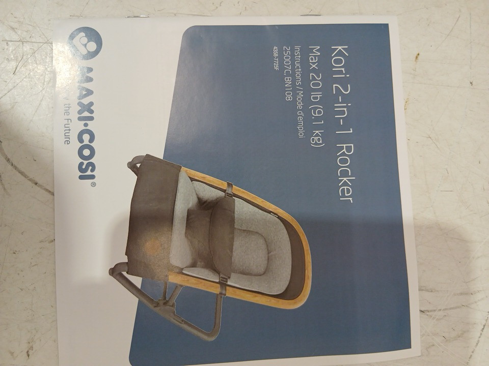 2-IN-1 MAXI-COSI KORI FOLDABLE ROCKER WITH STATIONARY FEET - grey/brown (MODEL: 25007CGMT) image 9