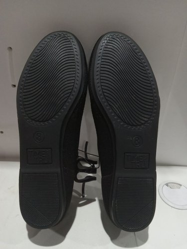 Women's TIME AND TRU breathable memory foam casual slip on flat SHOEs - SIZE 8 - black (style: 22bambam24) image 3