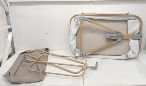 BABY BASSINET BEDSIDE SLEEPER FOR BABY WITH WHEELS AND STORAGE BASKET - 35.6" X 21" X 32" - BEIGE / BROWN (MODEL : WW001) image 3