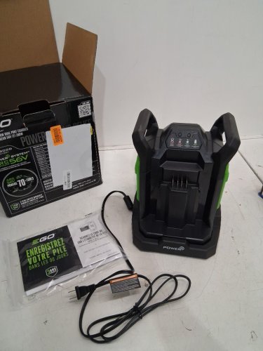 ego power dual port battery charger - 56v - black/green (model: ch2800d) image 3