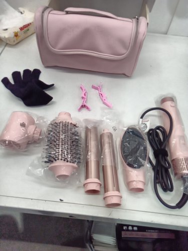 mescomb 5-in-1 Hair Styler/Dryer Brush WITH High-Speed Hot Air AND TRAVEL CASE - 1400W - LIGHT PINK (MODEL: hl-3030c) image 4