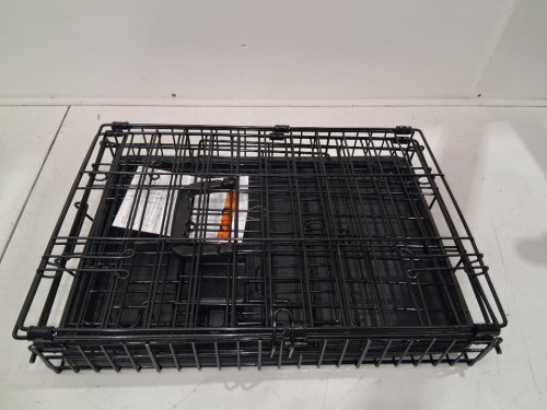 Amazon Basics Single Door Foldable Metal Wire Dog/pet Crate cage with Tray - 18" x 12.4" x 15" - black image 2