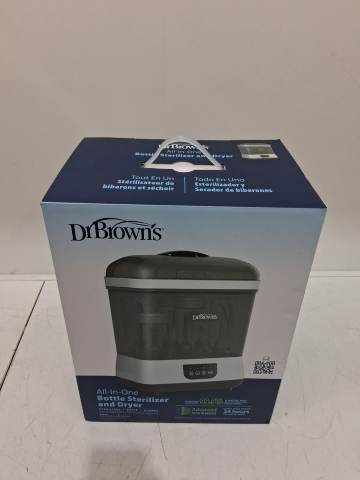 DR.BROWNS ALL-IN-ONE CLEAN STEAM BABY BOTTLE & PACIFIER STERILIZER & DRYER - GREY (MODEL: AC177) image 2