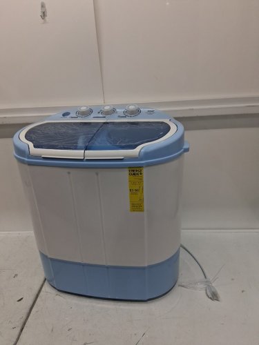 PYLE PURE CLEAN 2-IN-1PORTABLE WASHING MACHINE WITH WASHER & DRYER - 7.7LBS / 3.3LBS CAP - WHITE/BLUE (MODEL: PUCWM22) image 3