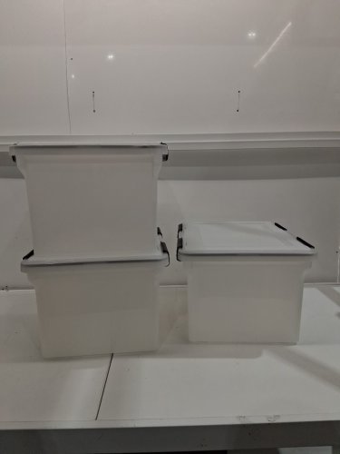 3PK IRIS USA WEATHERTIGHT STORAGE BOXES - 46 QUART - CLEAR (MODEL: UCB-FB/585251) image 3