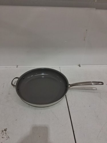 greenpan magneto 2 induction ceramic anodized non-stick frying pan - 14" - white/grey (MODEL: 1901803) image 2