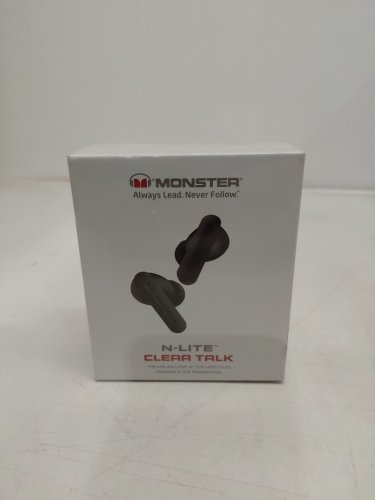 Monster N-Lite Clear Talk Bluetooth Wireless Earbuds - CVC 8.0 Noise Reduction, IPX8 Waterproof - Silver Grey (model: mh22107) image 2