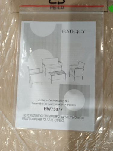 4PC Costway Patio Wicker Sofa Set with Coffee Table Acacia Wood Armrests & Tabletop - BROWN and BEIGE (model: HW75077BN) image 6