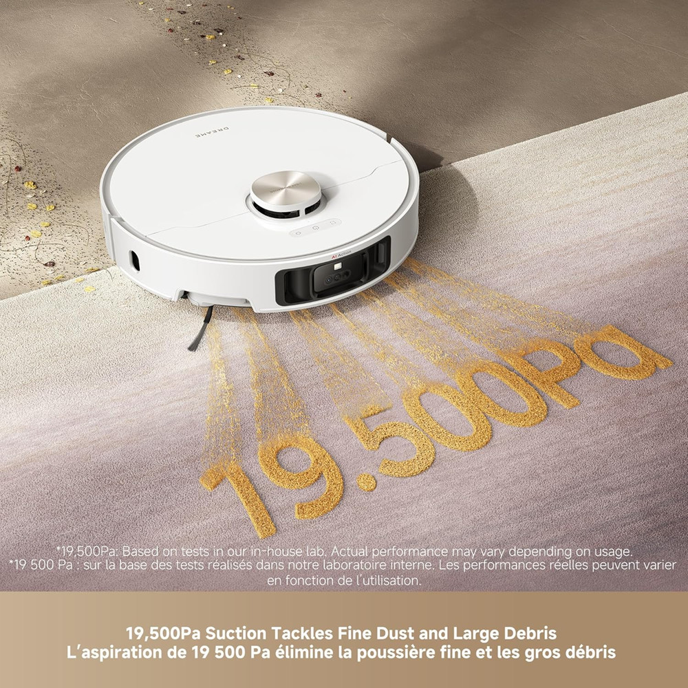 DREAME L50 Ultra Robot Vacuum and Mop Combo - 19,500Pa Suction, Auto-Empty And Mop Self-Cleaning - White - (Model: RLL94CE) image 2