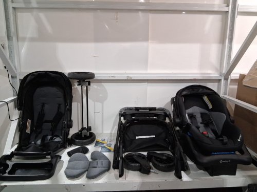 safety 1st 8-in-1 grow and go flex travel system stroller - 35lbs - black / ALLOY (model: 01405cga0) image 2