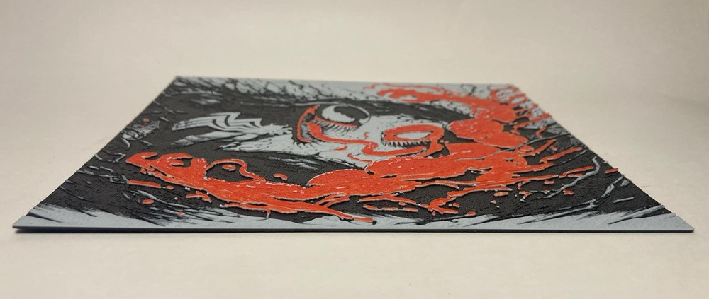 8"x8" 3D Printed - Venom vs Carnage - Marvel - Textured Photo image 2