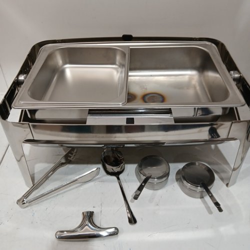 GARVEE Roll Top Chafing BUFFET DISH SET - 9QT - STAINLESS STEEL - (MODEL: PIS_00Q3LGIO) image 5