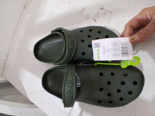 UNISEX CROCS CLASSIC CLOGS - MEN'S: 9 WOMEN'S: 11 - ARMY GREEN image 2