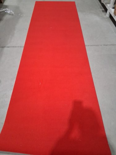 Carpet Aisle Runner with rubber bottom - 3ft x 10ft - red image 3