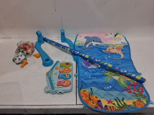 Imgadgets 4-in-1 baby play mat with piano toy - ocean theme / blue image 3