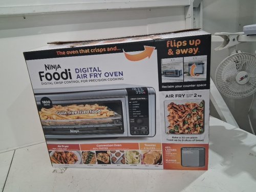 NINJA FOODI 8-IN-1 DIGITAL FLIP-AWAY AIR FRY OVEN - STAINLESS STEEL - (SP101C) image 2